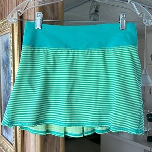 Lululemon Pace Setter Skirt. Clear mint/Bali breeze stripe. Size 2